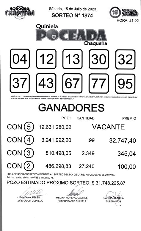 la suerte de enzo quiniela|Quiniela Poceada de hoy RESULTADOS Nocturna